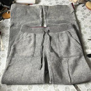 Grey Elastic Waist Pull On Wide Le